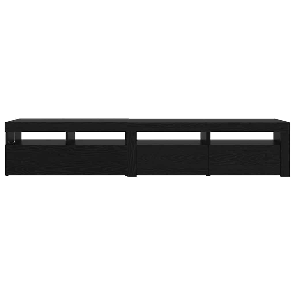 TV Cabinet 2 pcs Black Oak 210 x 35 x 40 cm Engineered Wood
