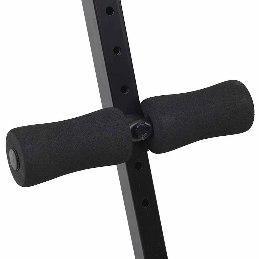 Sit Up Bench Black 124 x 33,5 x 55 cm Powder-Coated Steel