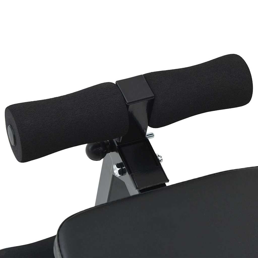 Sit Up Bench Black 124 x 33,5 x 55 cm Powder-Coated Steel