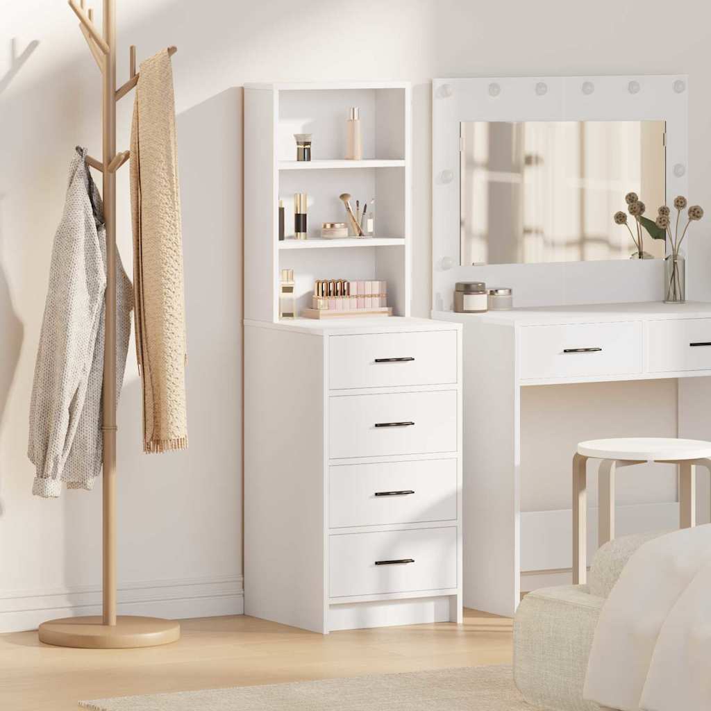 Highboard White 40 x 41 x 135 cm Engineered Wood
