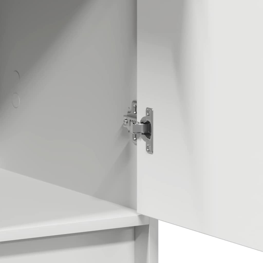 Highboard with Drawer White 40 x 40,5 x 135 cm Engineered Wood