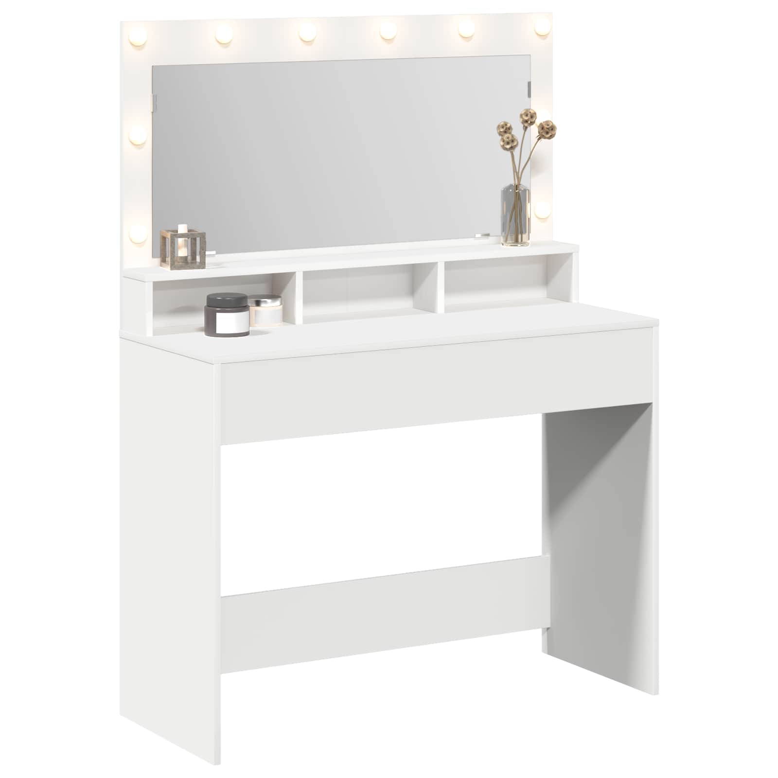 Dressing Table White 100 x 41 x 135 cm Engineered Wood