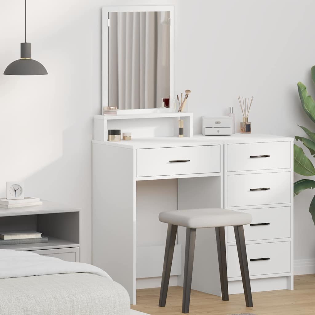 Dressing Table White 50 x 41 x 140 cm Engineered Wood
