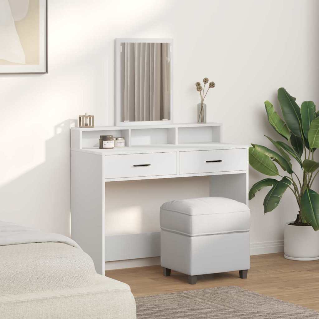 Dressing Table White 100 x 41 x 140 cm Engineered Wood