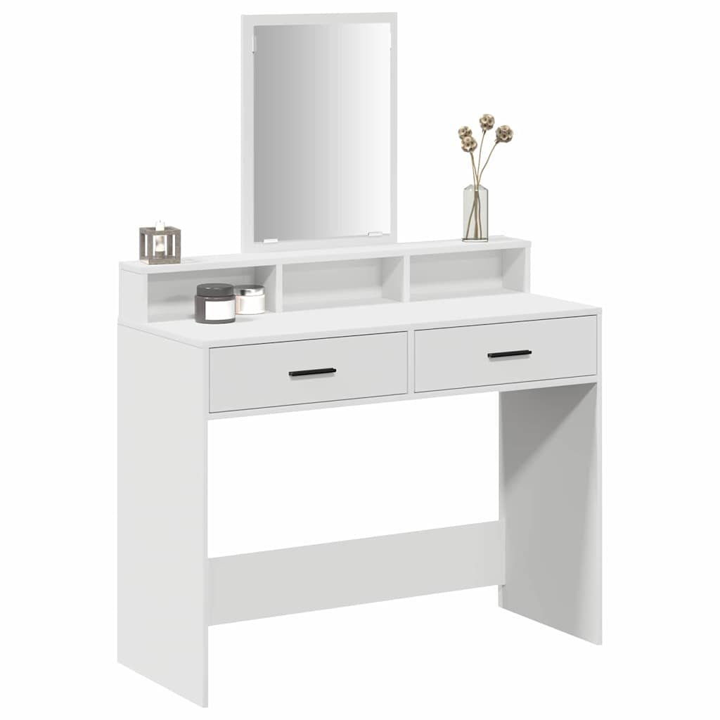 Dressing Table White 100 x 41 x 140 cm Engineered Wood