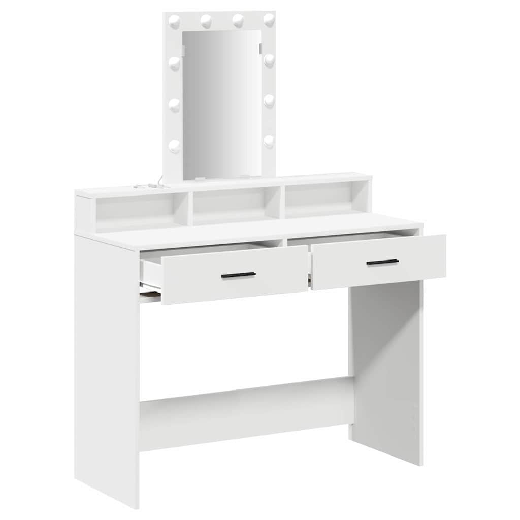 Dressing Table White 100 x 41 x 140 cm Engineered Wood