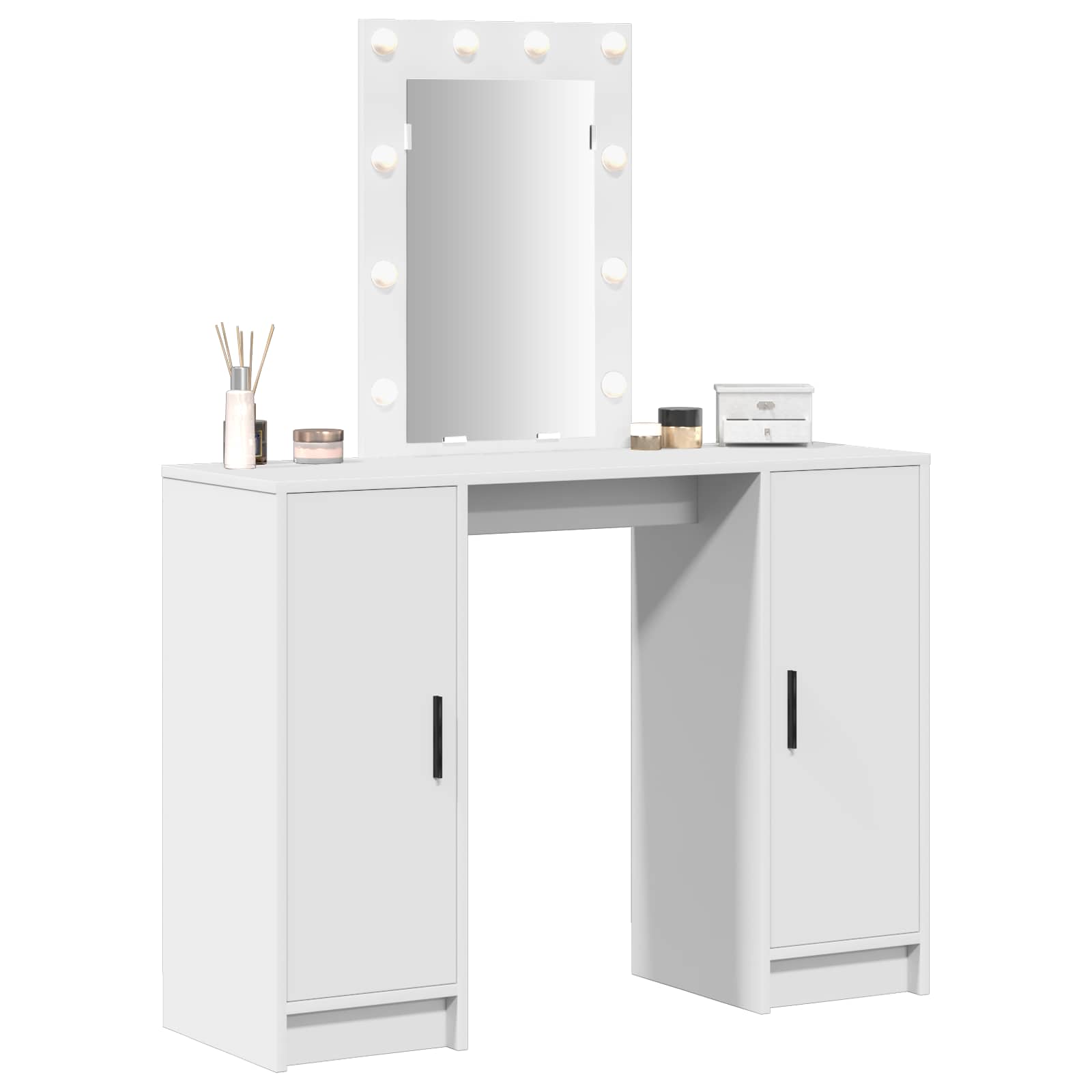 Dressing Table White 102 x 33 x 135 cm Engineered Wood