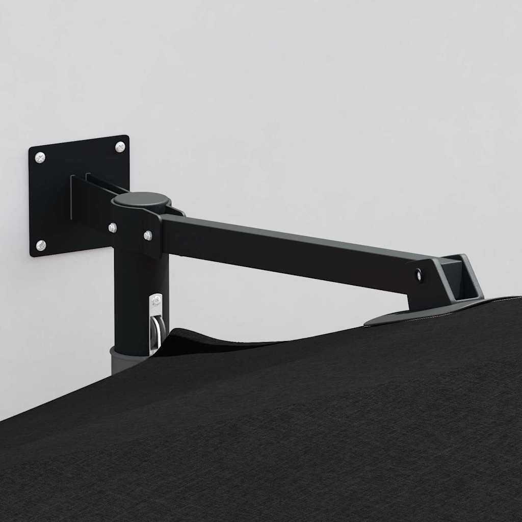 Garden Parasol Black 248 x 248 x 148 cm Polyester and Steel