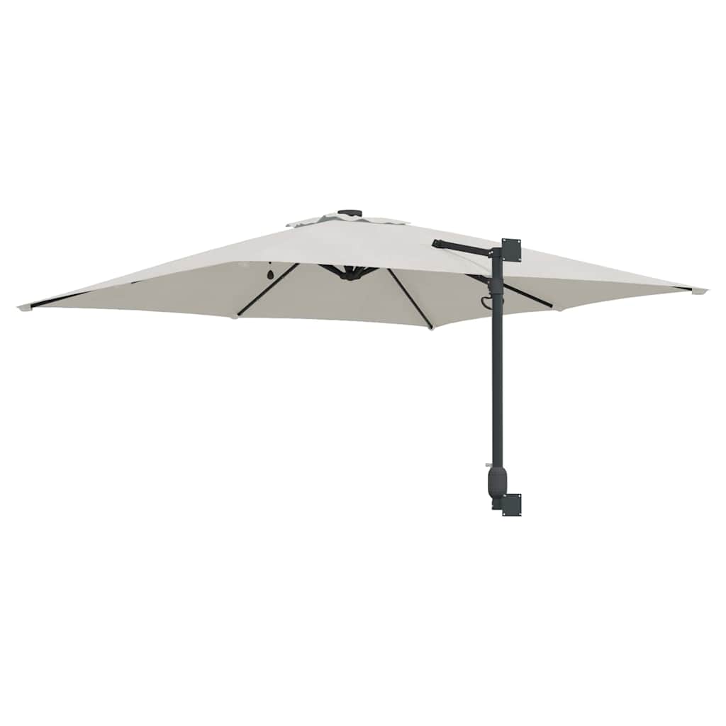 Garden Parasol Sand 248,5 x 247,5 x 160 cm Polyester and Steel