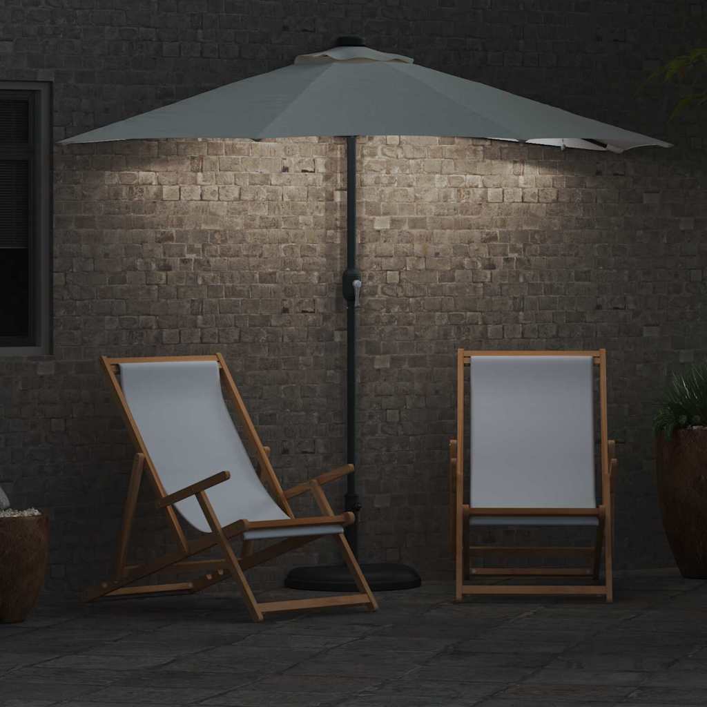 Garden Parasol Sand 294 x 150 x 223 cm Polyester and Steel