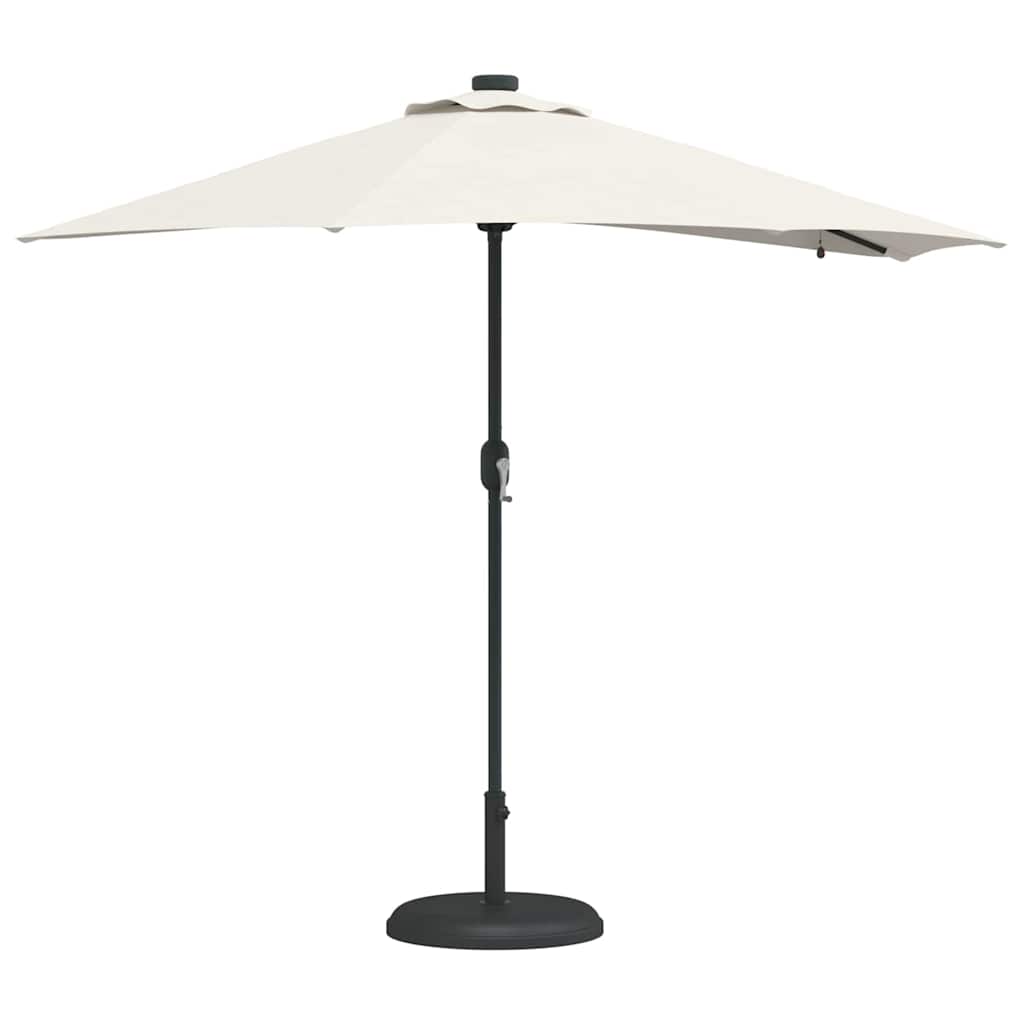 Garden Parasol Sand 294 x 150 x 223 cm Polyester and Steel