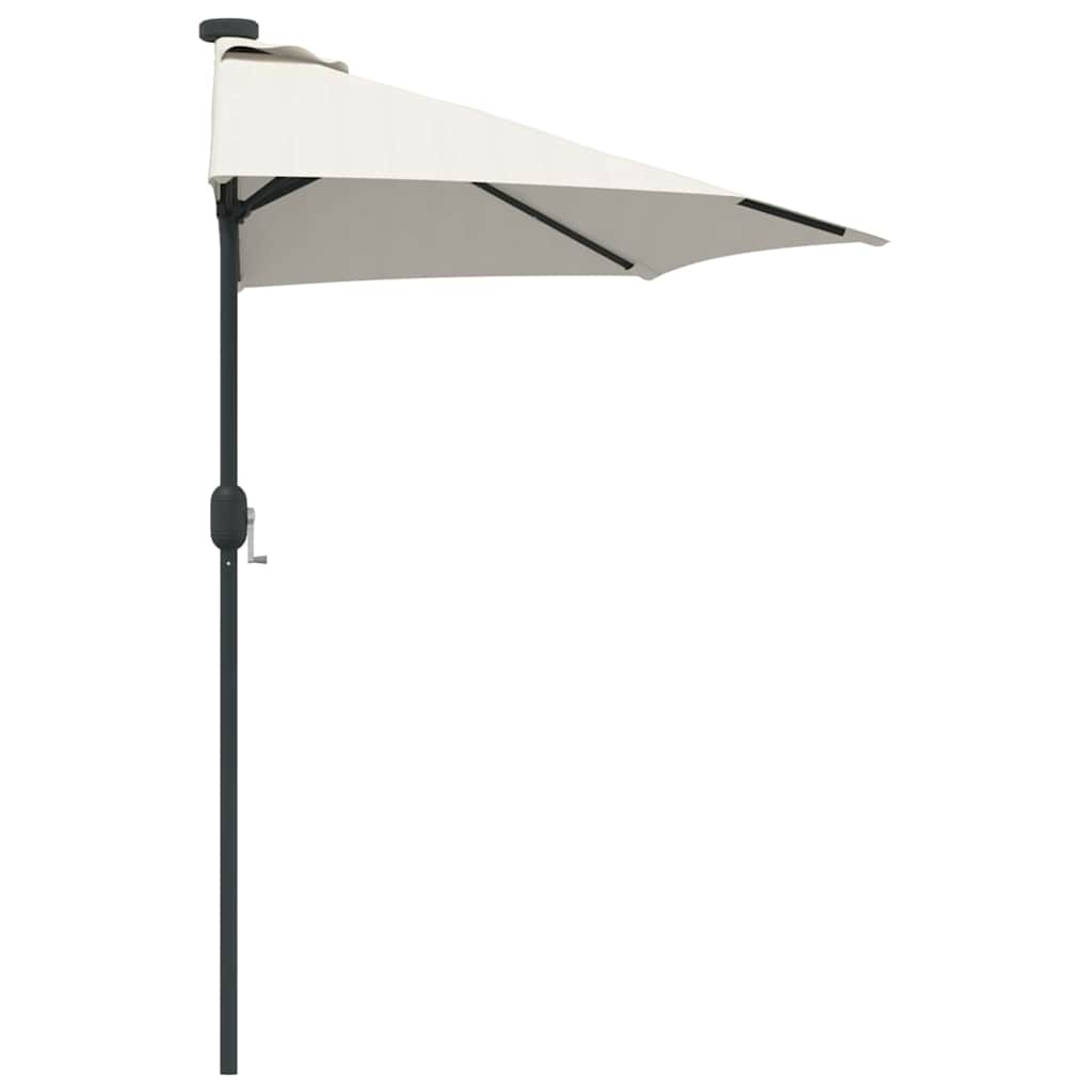 Garden Parasol Sand 294 x 150 x 223 cm Polyester and Steel
