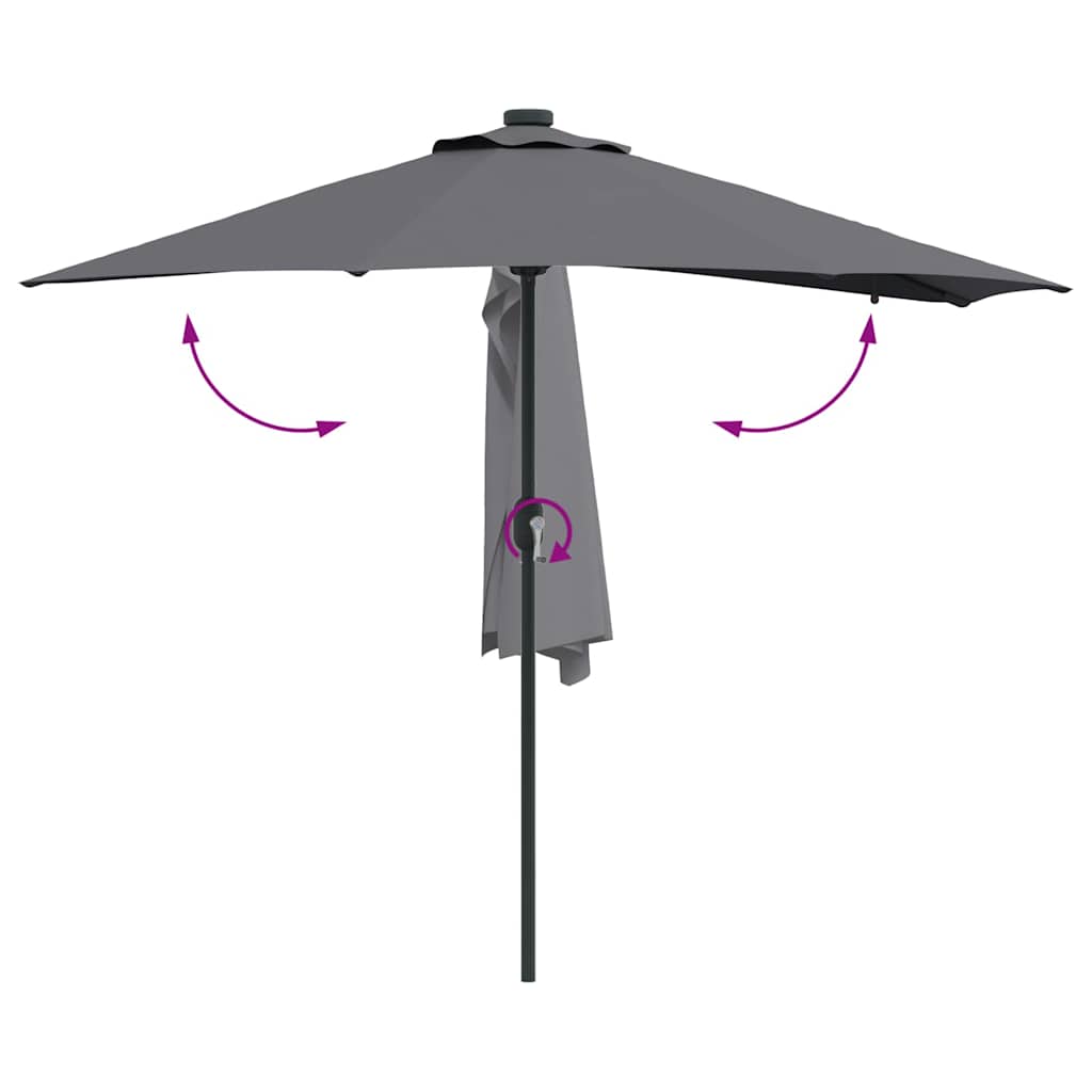 Garden Parasol Anthracite 294 x 150 x 223 cm