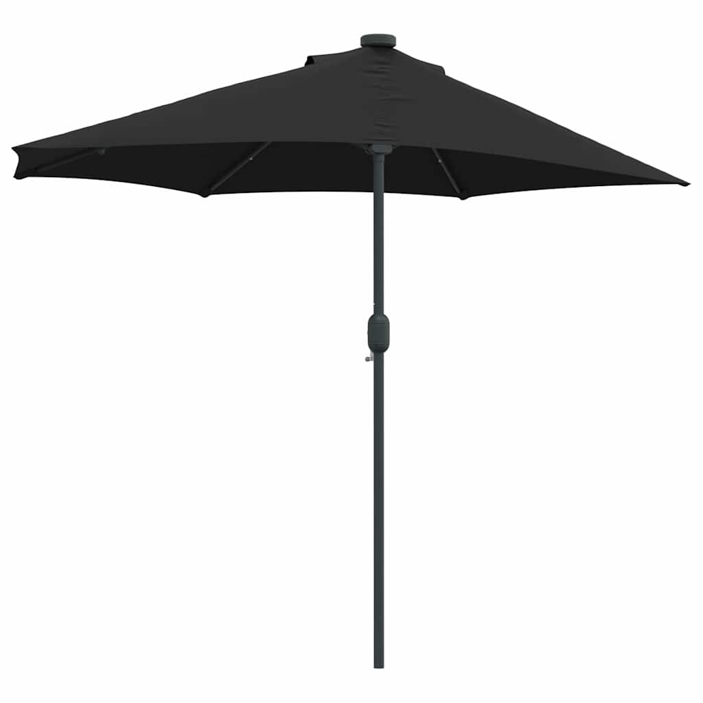Garden Parasol Black 294 x 150 x 223 cm Polyester and Steel
