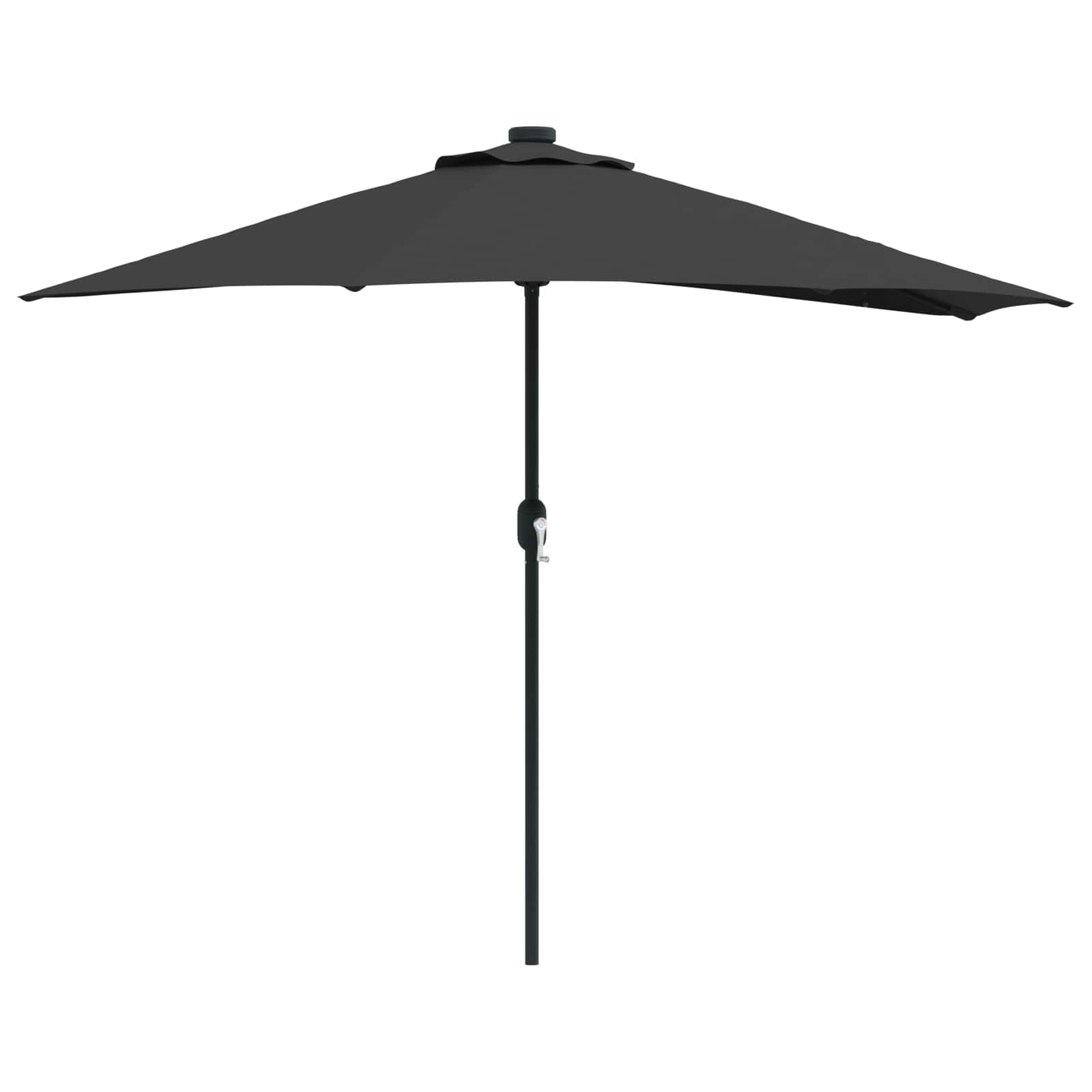 Garden Parasol Black 294 x 150 x 224 cm Polyester and Steel