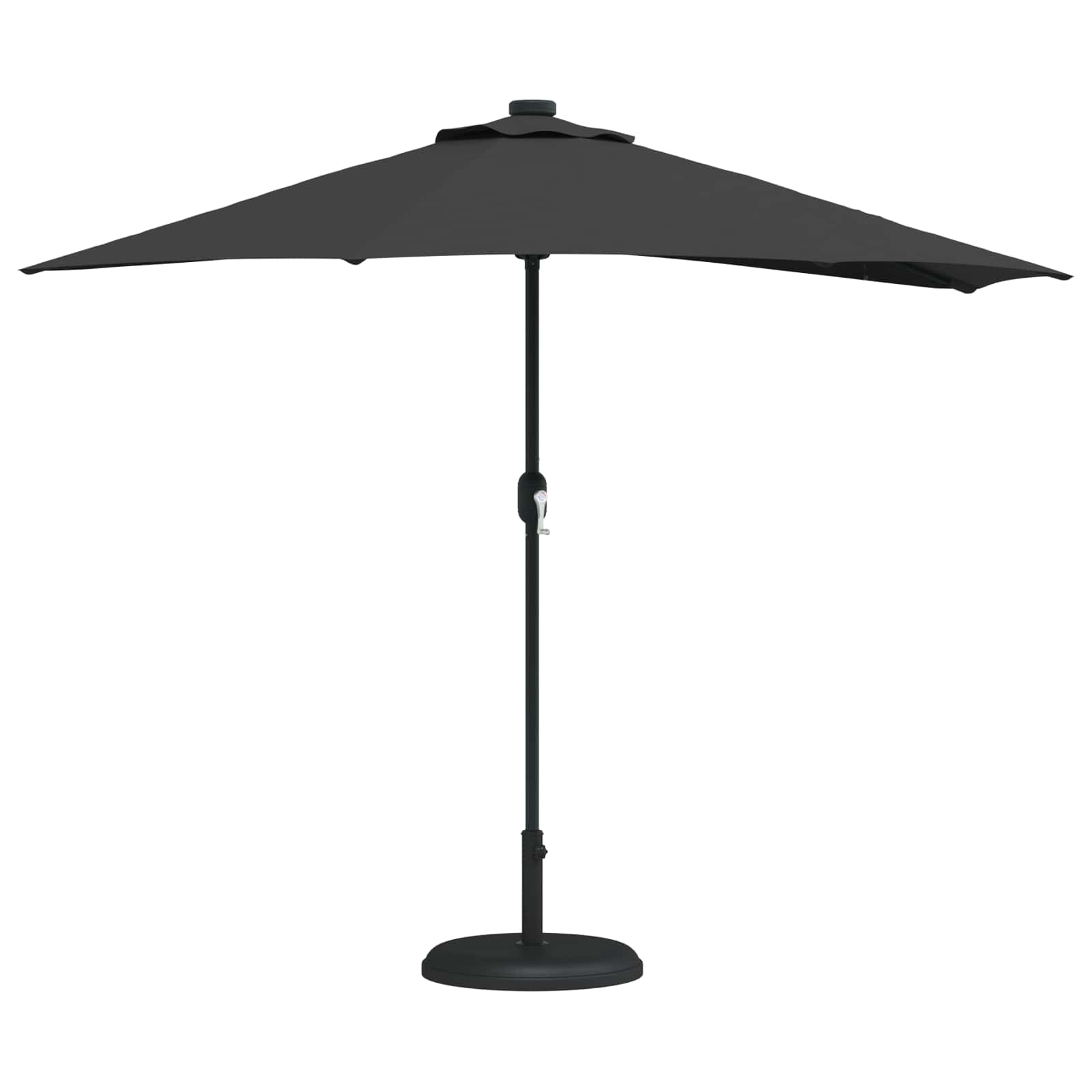Garden Parasol Black 294 x 150 x 224 cm Polyester and Steel