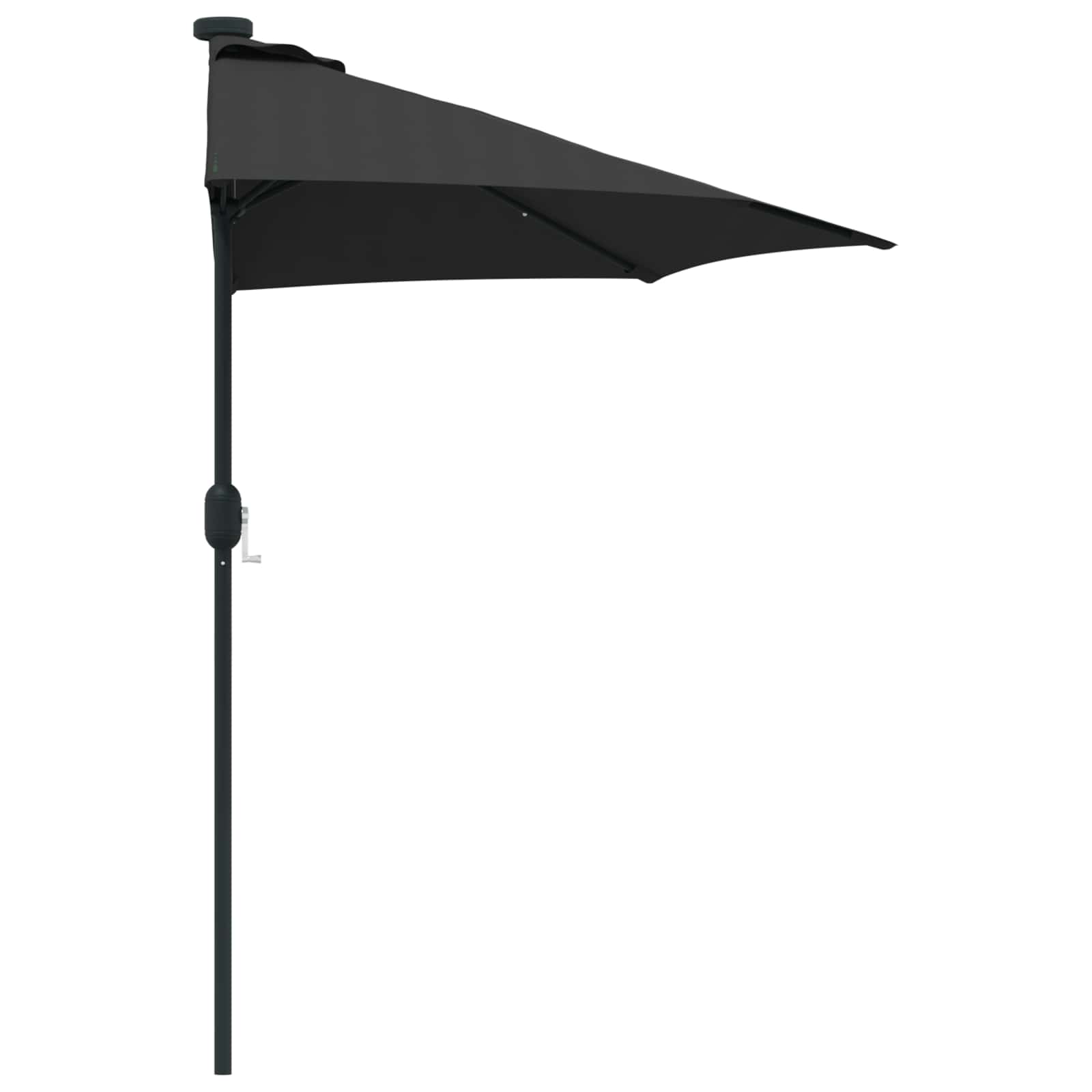 Garden Parasol Black 294 x 150 x 224 cm Polyester and Steel