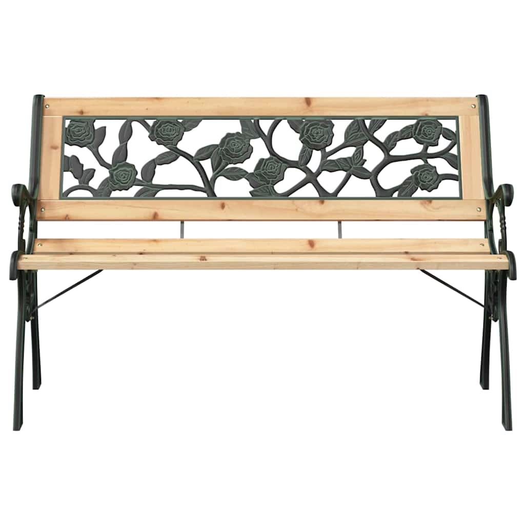 Garden Bench with Cushion Brown 116 x 54 x 73 cm Wood
