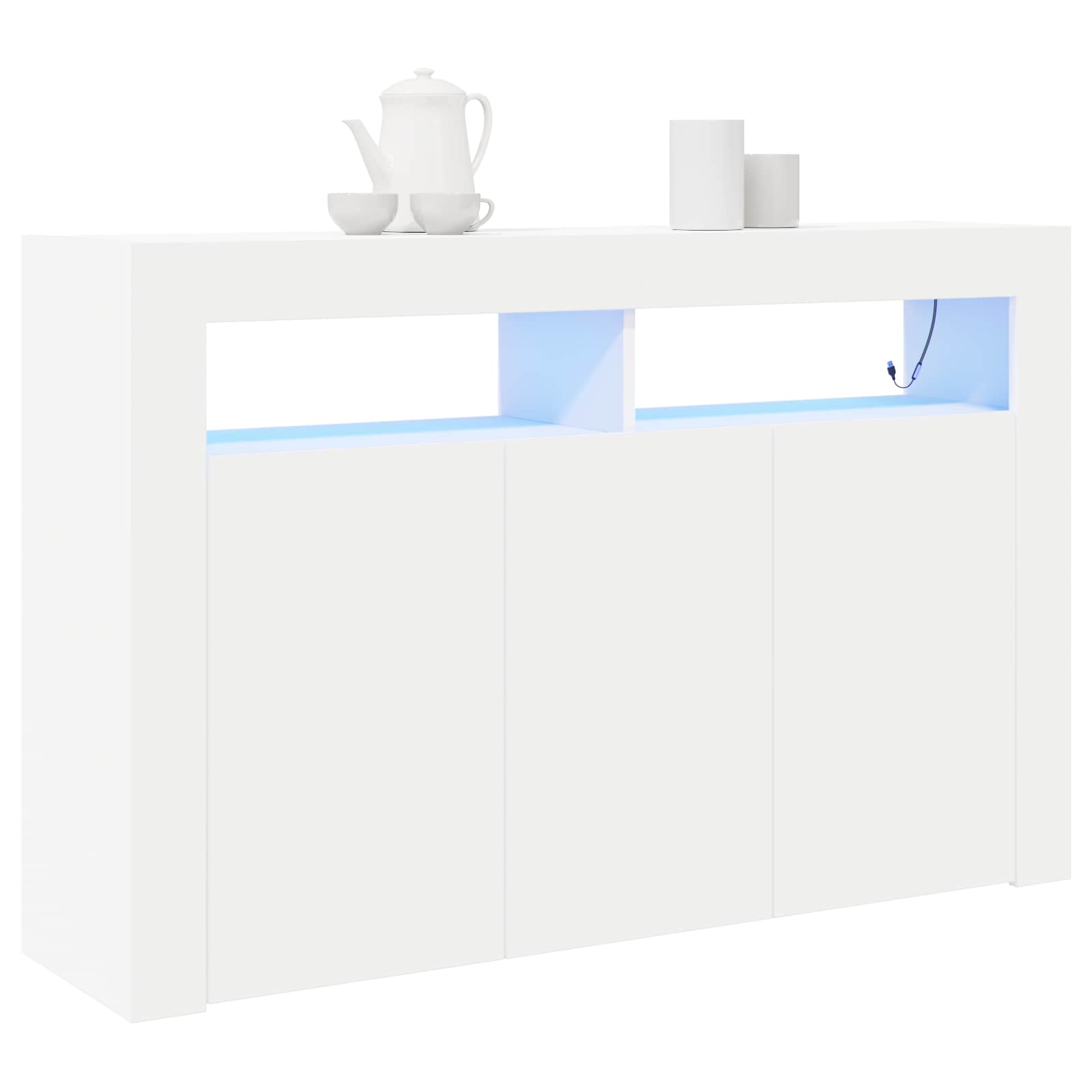 Sideboard White 116 x 30 x 75 cm Engineered Wood
