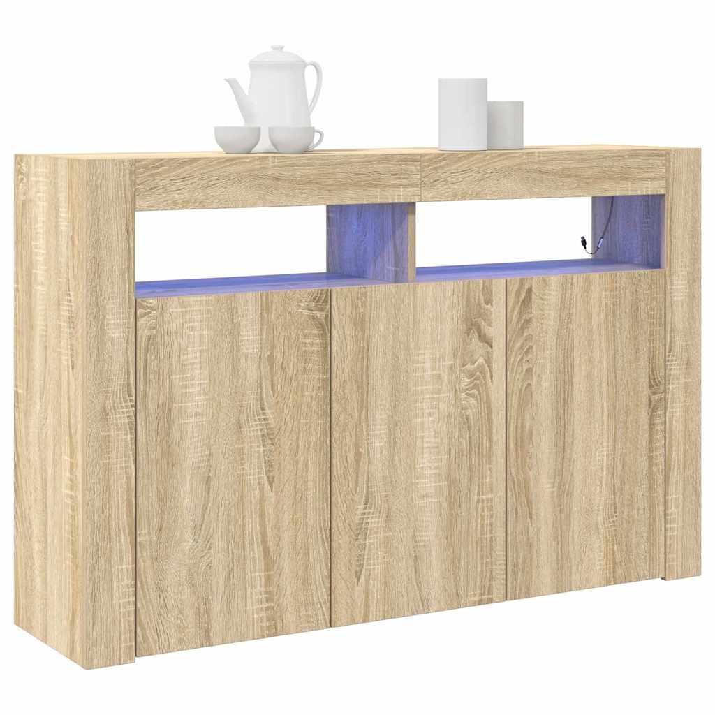 Sideboard Sonoma oak 116 x 30 x 75 cm Engineered wood