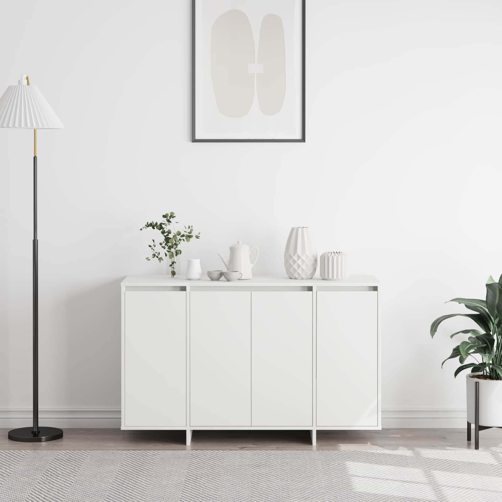 Sideboard White 120 x 41 x 75 cm Engineered Wood