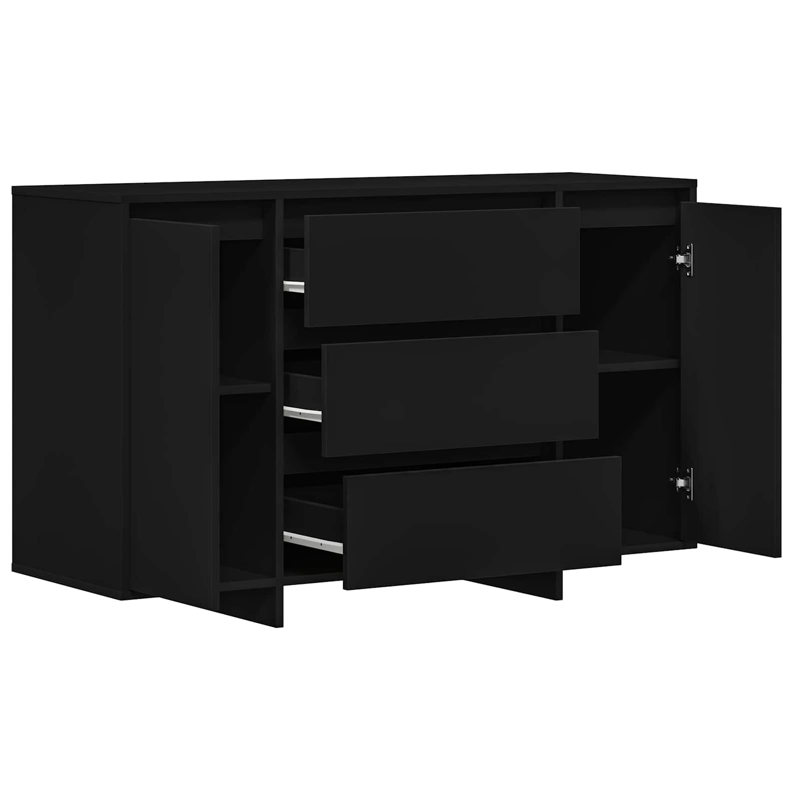 Sideboard Black 120 x 41 x 75 cm Engineered Wood