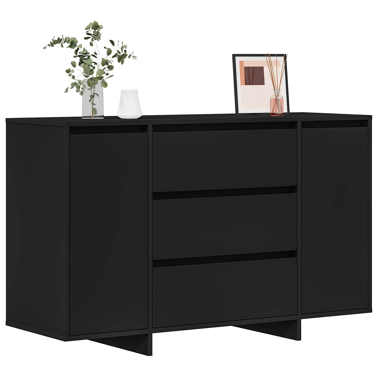 Sideboard Black 120 x 41 x 75 cm Engineered Wood