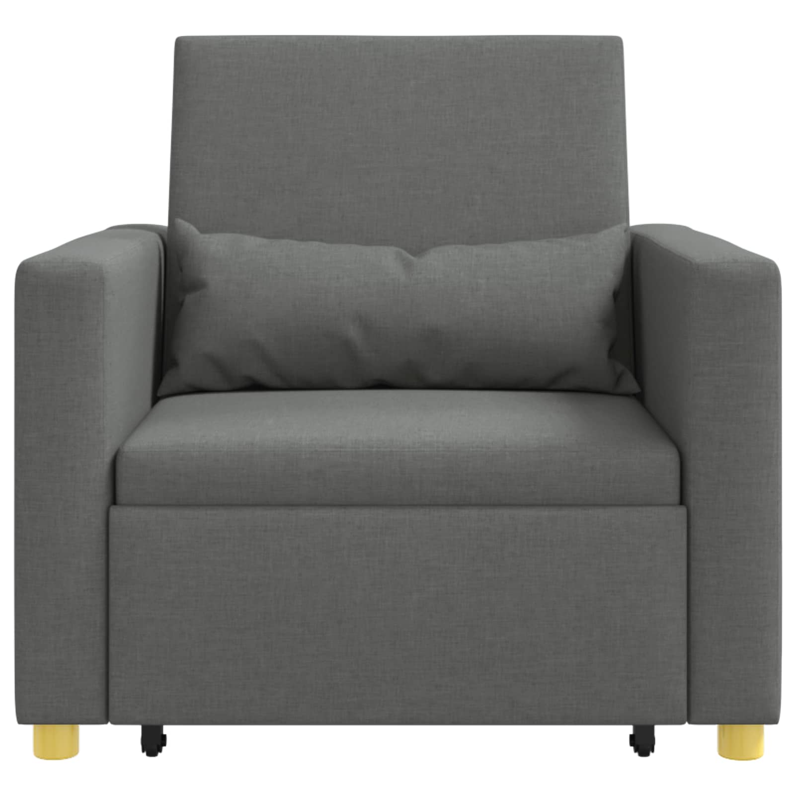 Pull out Sofa Bed Single Dark grey 90 x 165 x 87 cm Fabric
