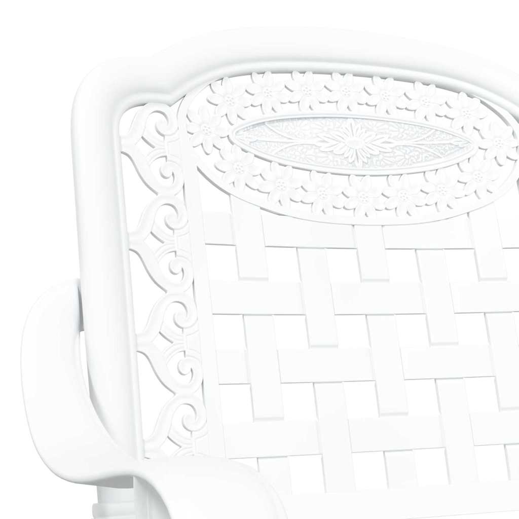 Garden Chair 2 pcs White 55 x 56,5 x 91cm Aluminium