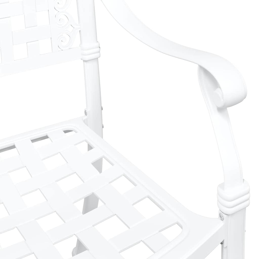Garden Chair 2 pcs White 55 x 56,5 x 91cm Aluminium