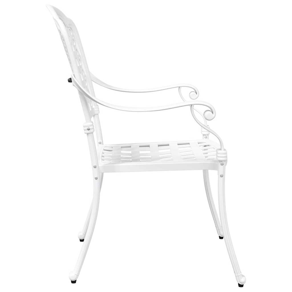 Garden Chair 2 pcs White 55 x 56,5 x 91cm Aluminium