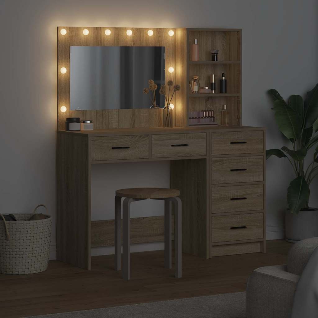 Dressing Table 2 pcs Brown 78.5 x 41 x 135 cm Engineered Wood