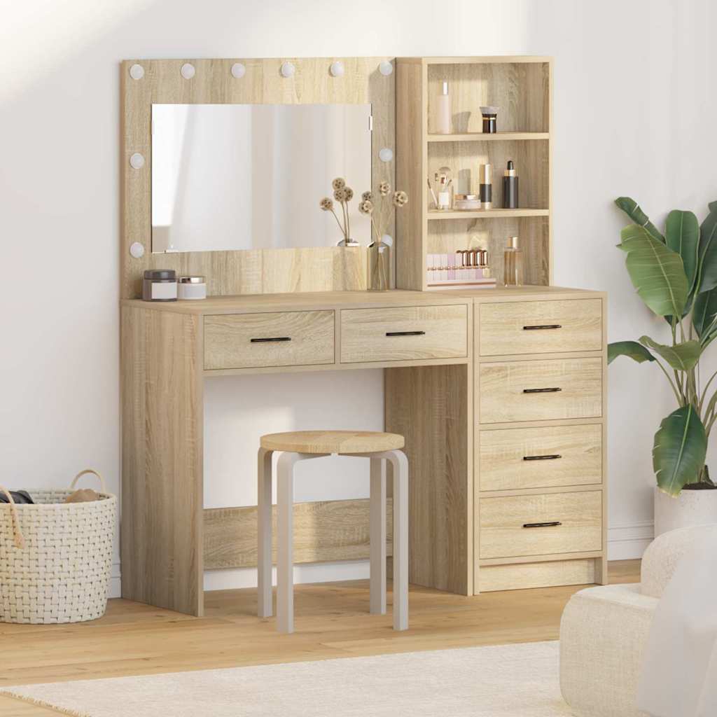 Dressing Table 2 pcs Brown 78.5 x 41 x 135 cm Engineered Wood