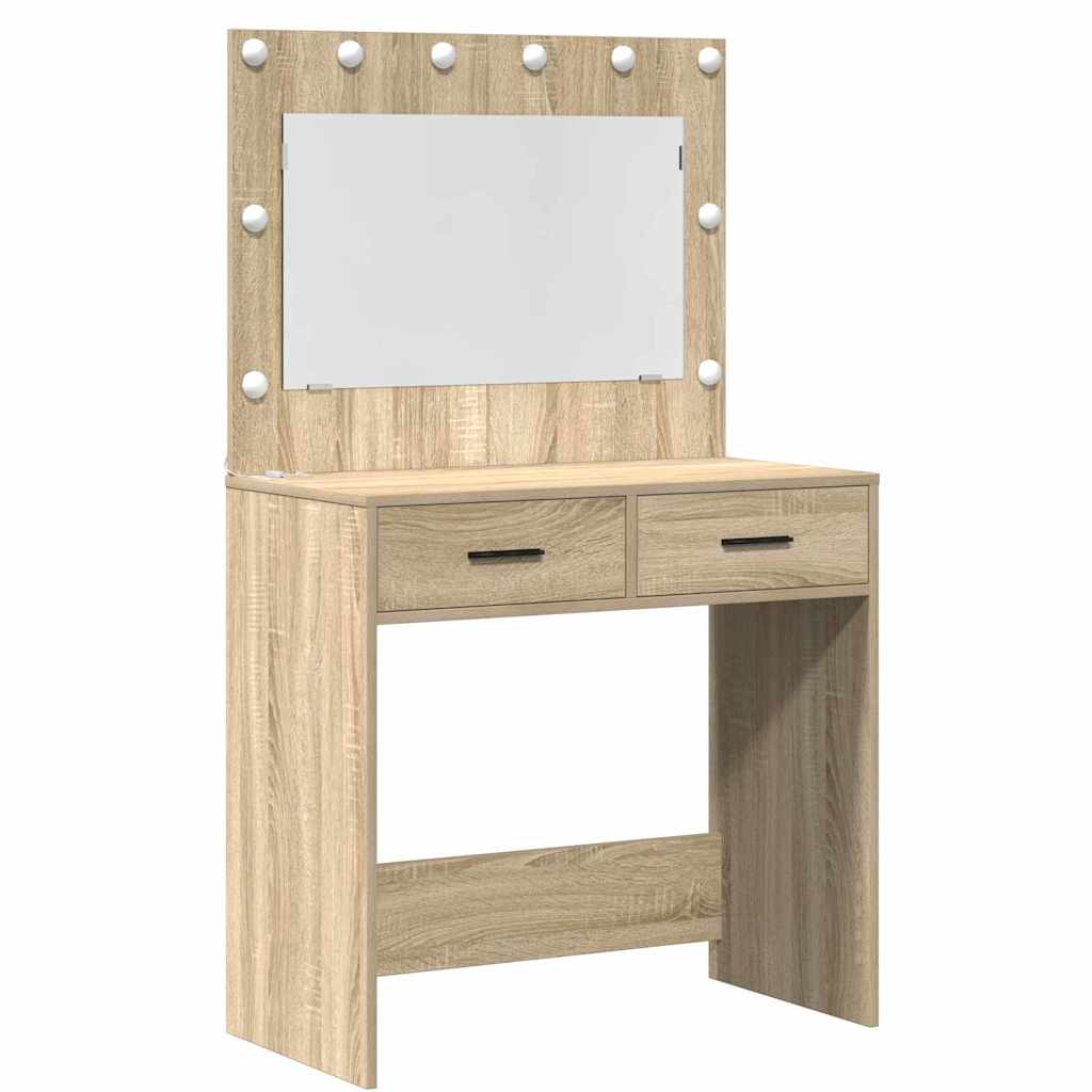 Dressing Table 2 pcs Brown 78.5 x 41 x 135 cm Engineered Wood