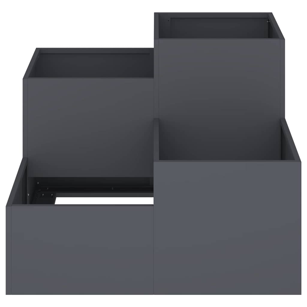 Garden Planter Anthracite 100 x 100 x 60 cm Steel