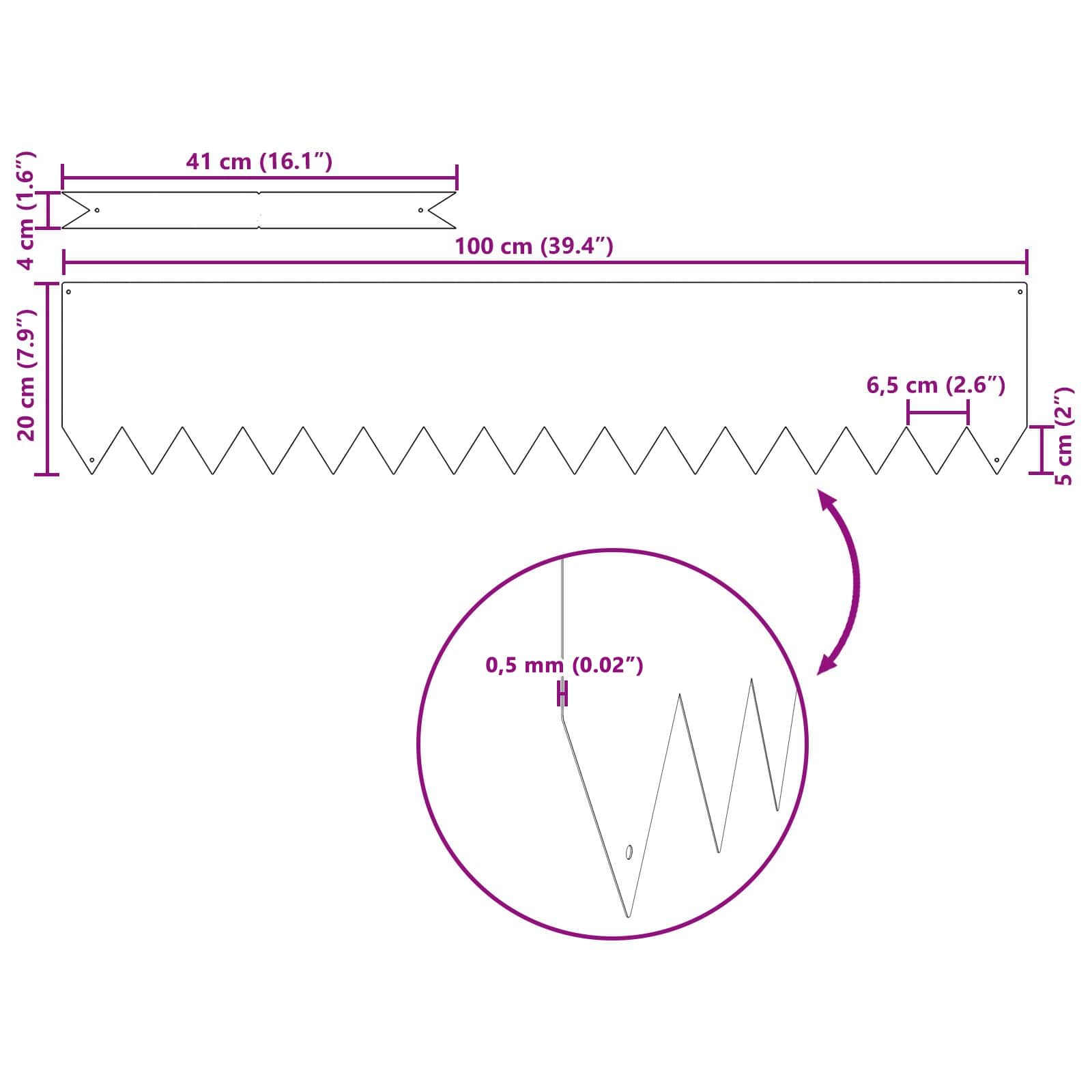Lawn Edging 30 pcs Brown 100 x 0.05 x 20 cm Weathering Steel