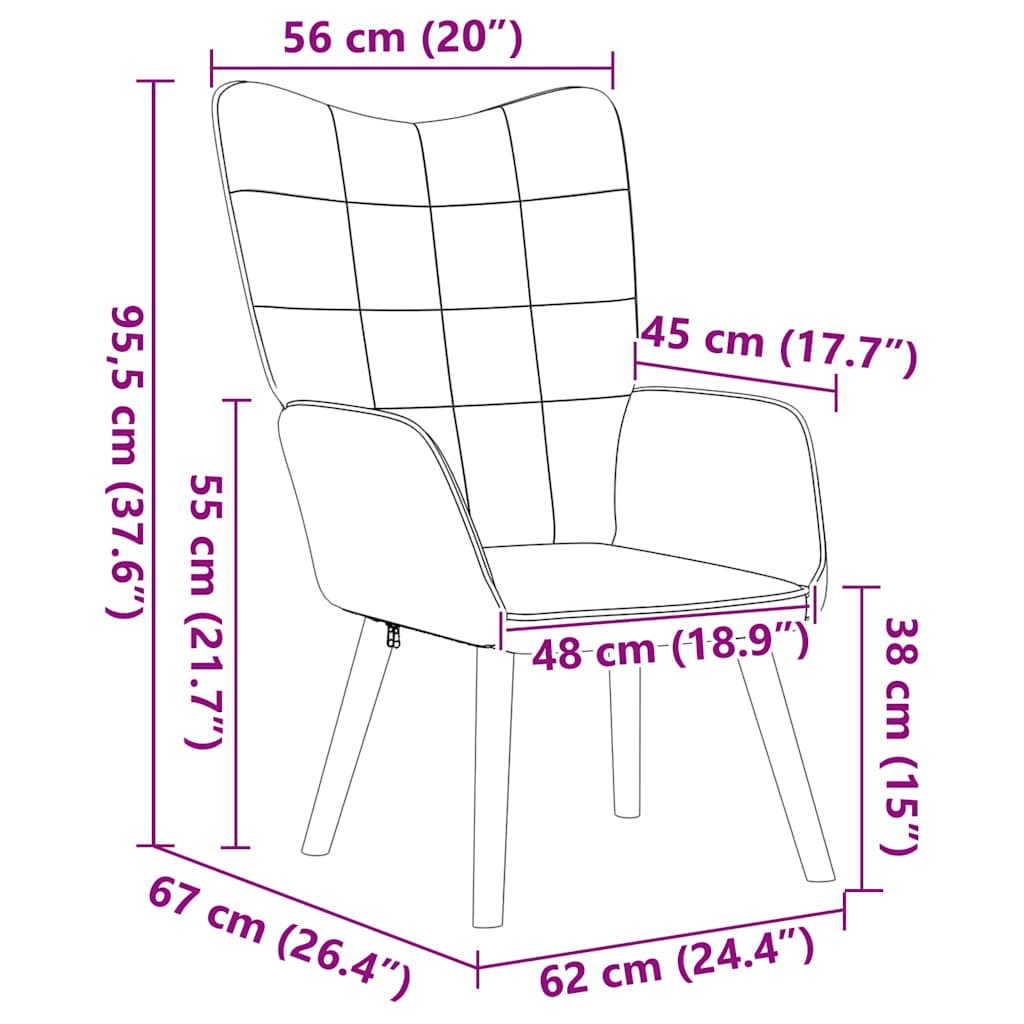 Armchair Cream 62 x 67 x 95,5 cm Sherpa Fabric