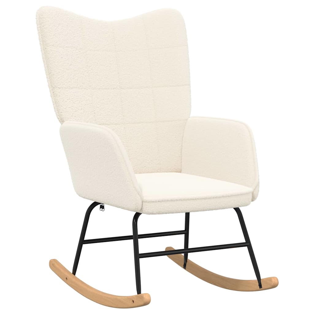 Rocking Chair Cream Sherpa Fabric