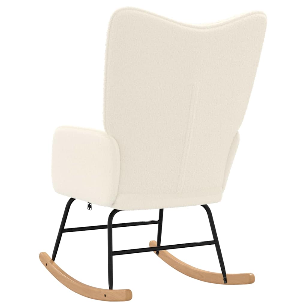 Rocking Chair Cream Sherpa Fabric