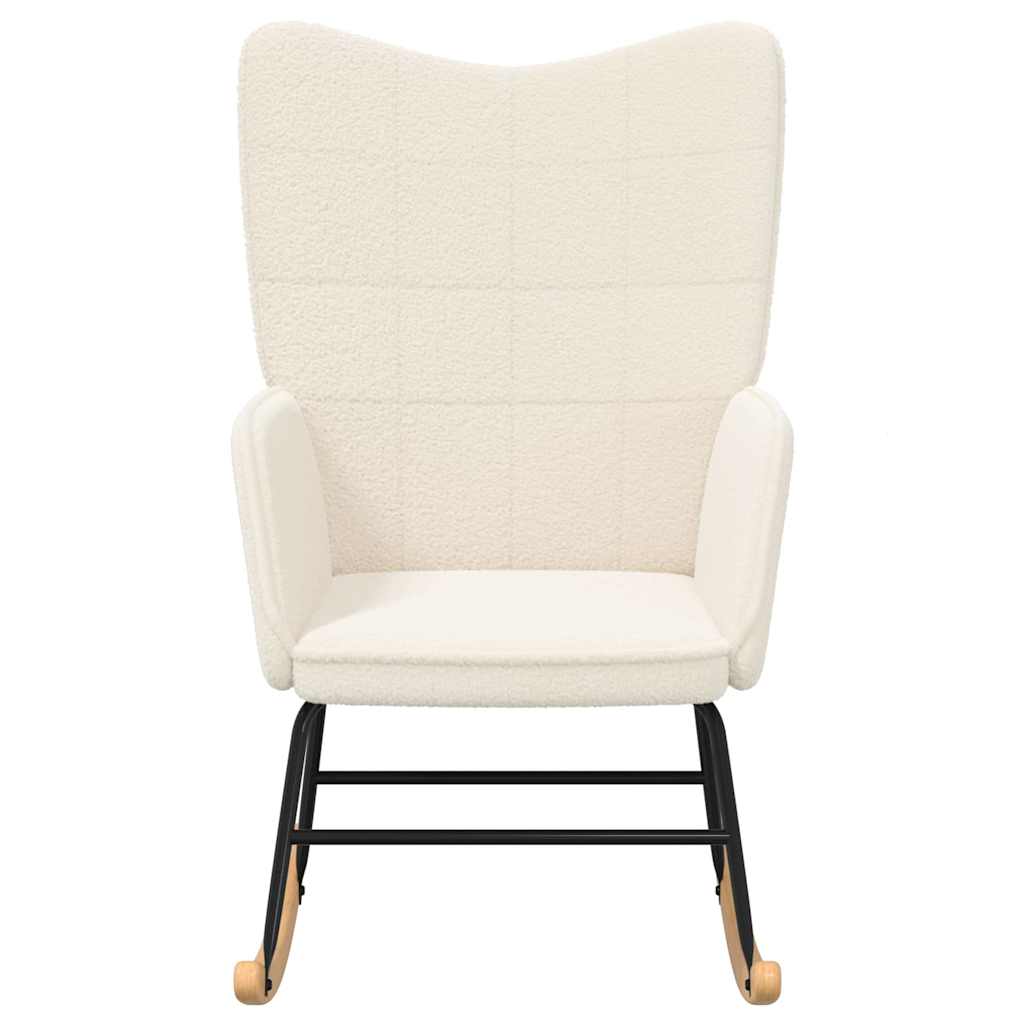 Rocking Chair Cream Sherpa Fabric