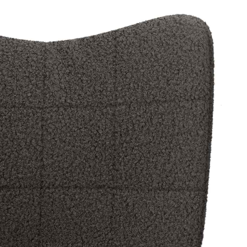 Rocking Chair Dark Grey Sherpa Fabric