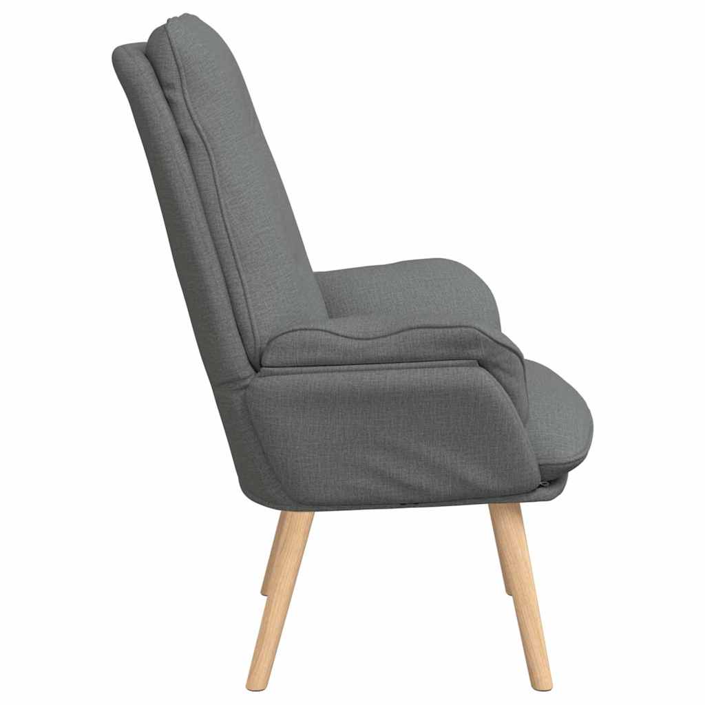 Armchair Dark Grey 69 x 74 x 93 cm Fabric and Plywood