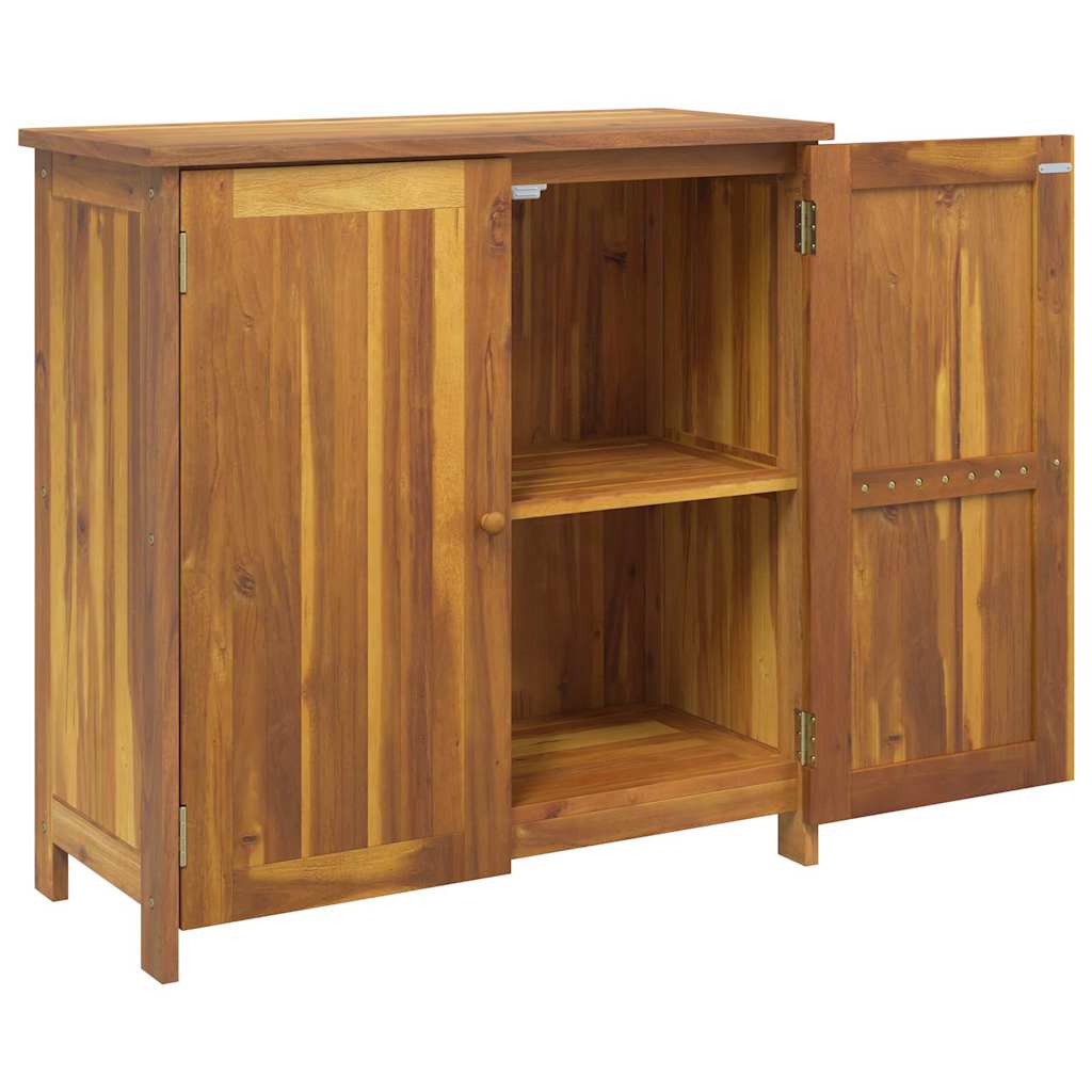 Garden Cabinet with Shelf with Door Natural Solid Acacia Wood