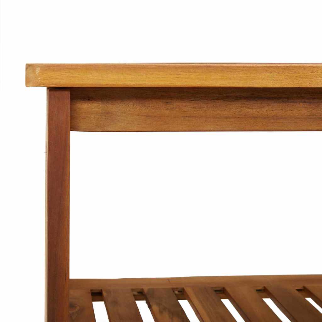 Garden Cabinet Natural 90 x 40 x 90cm Solid Acacia Wood