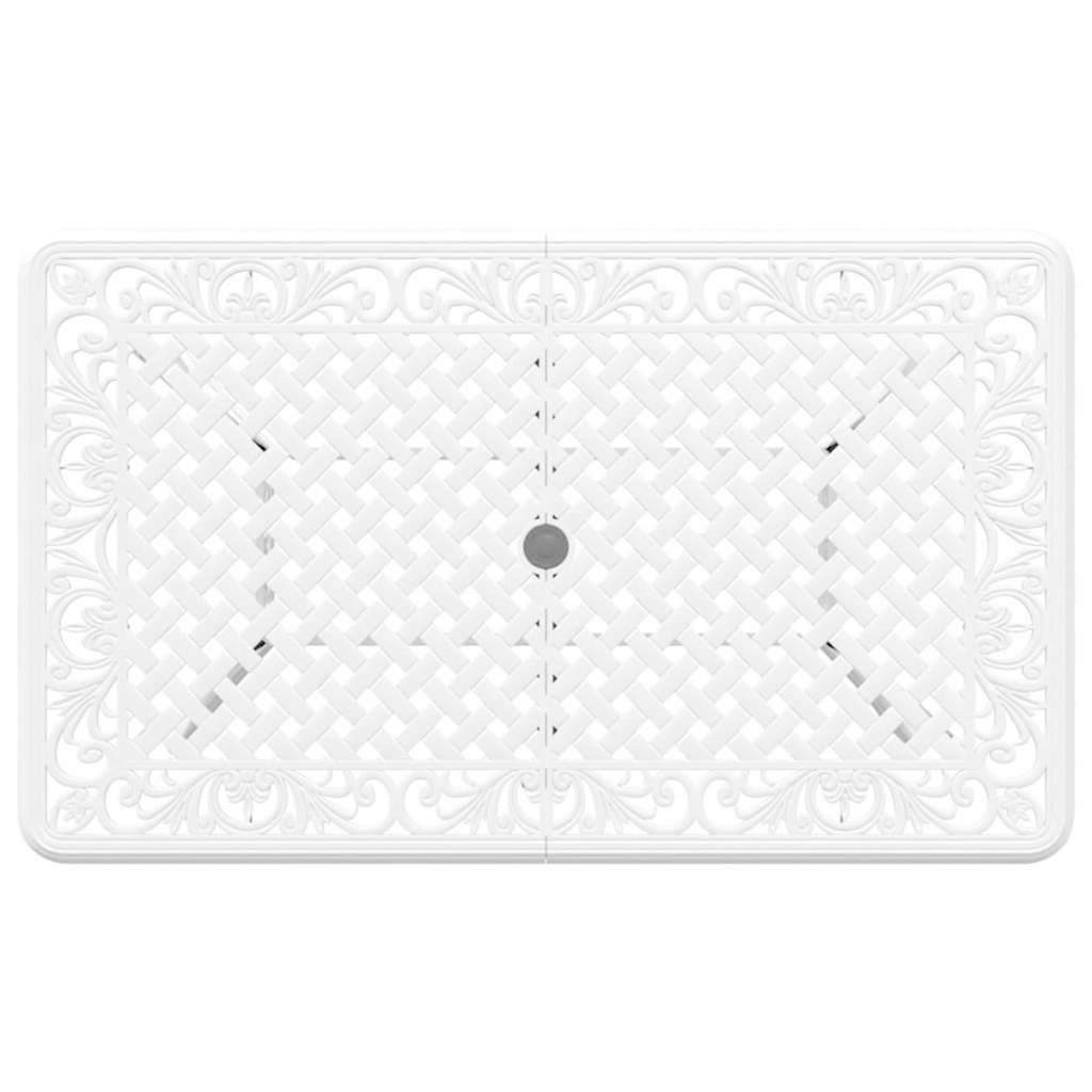 Garden Dining Set 7 pcs White Aluminium