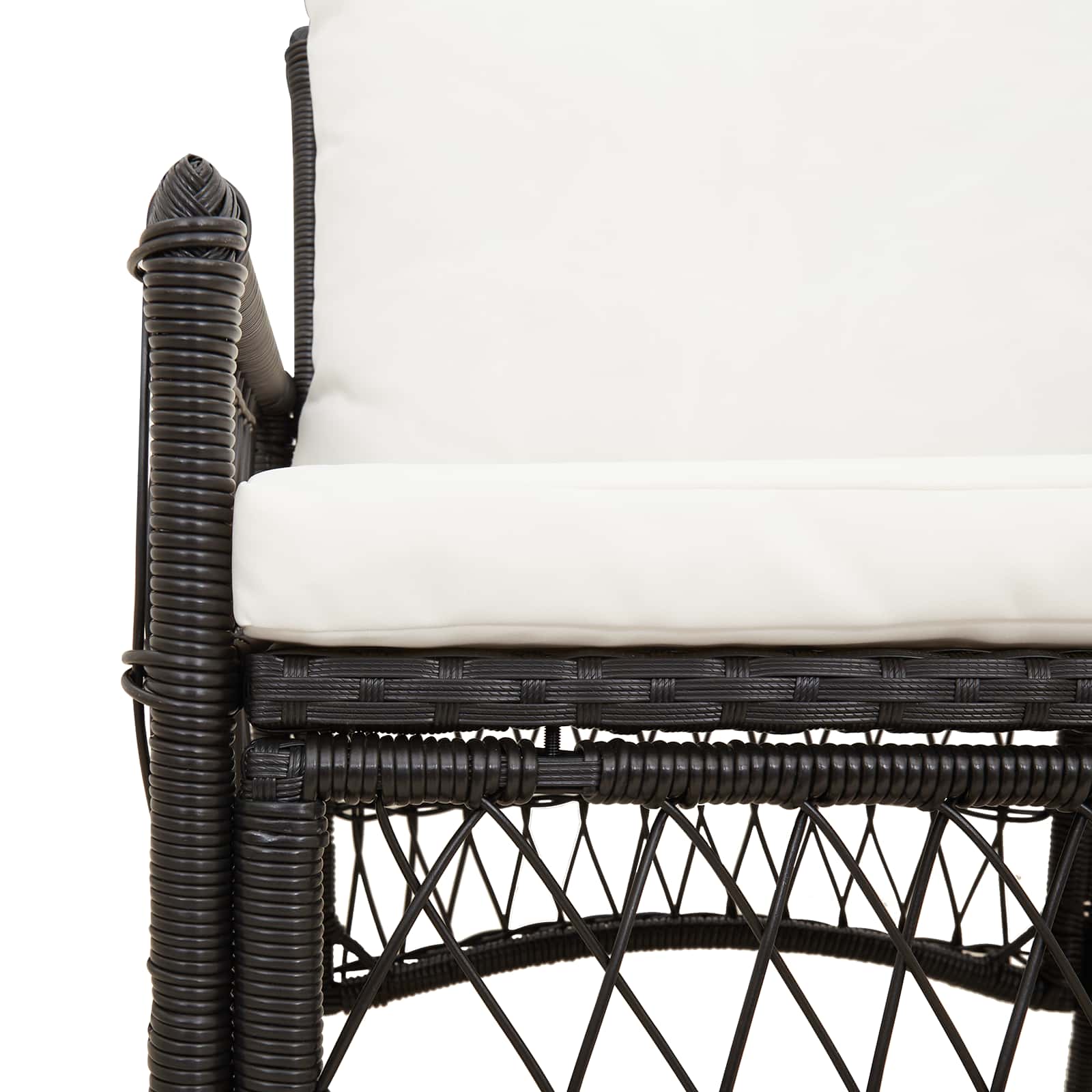 Garden Chair Black Poly Rattan