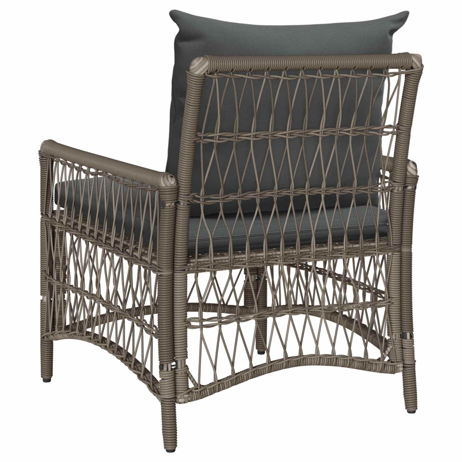 Garden Chair with Cushion Grey 73 x 61 x 77 cm Poly Rattan