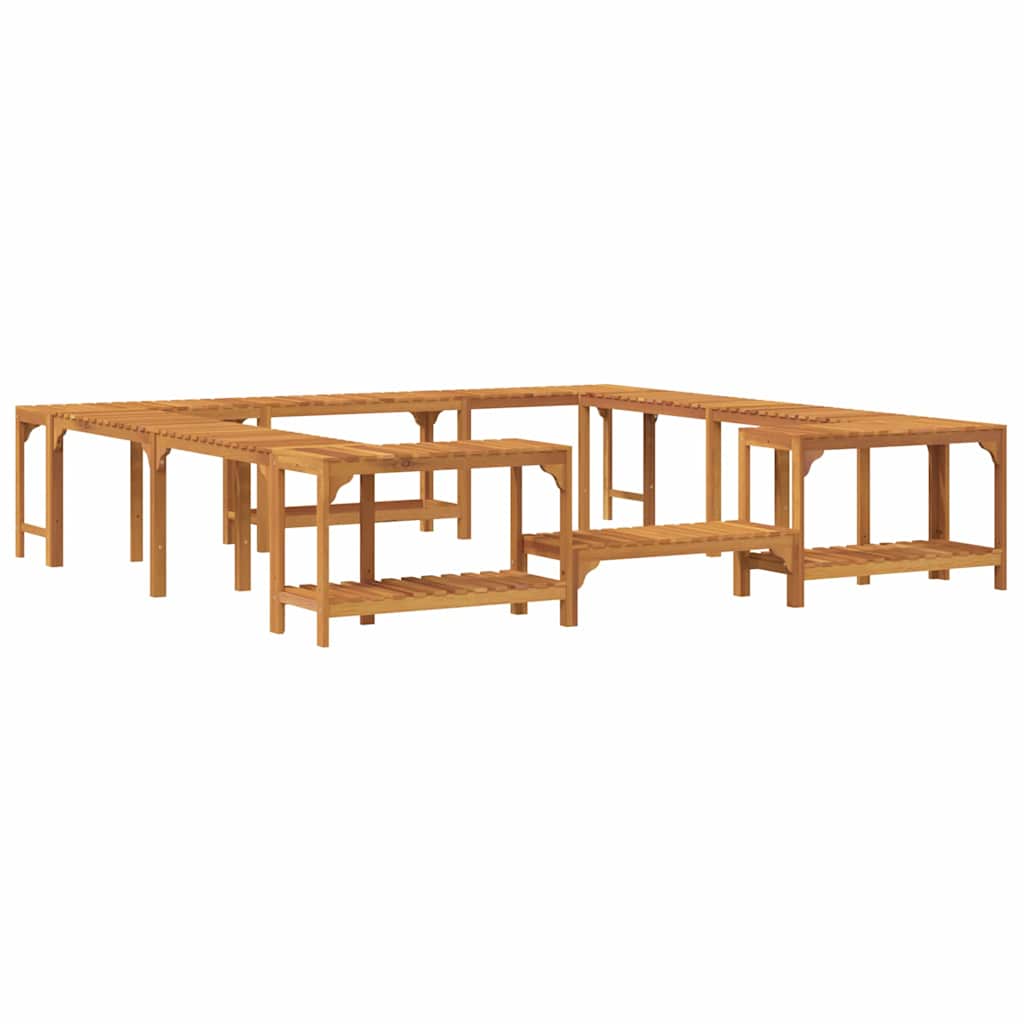 Hot Tub Surround Brown 255 x 255 x 55,5 cm Solid Acacia Wood