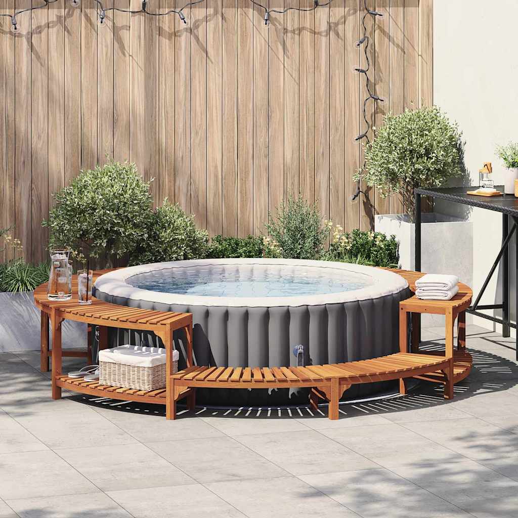 Hot Tub Surround Brown Ø275 x 55,5 cm Solid Acacia Wood