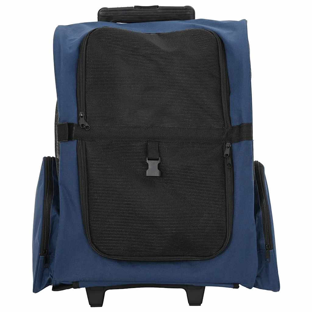 Pet Trolley 3-in-1 Design Blue 48x32x(57-106) cm Oxford Fabric